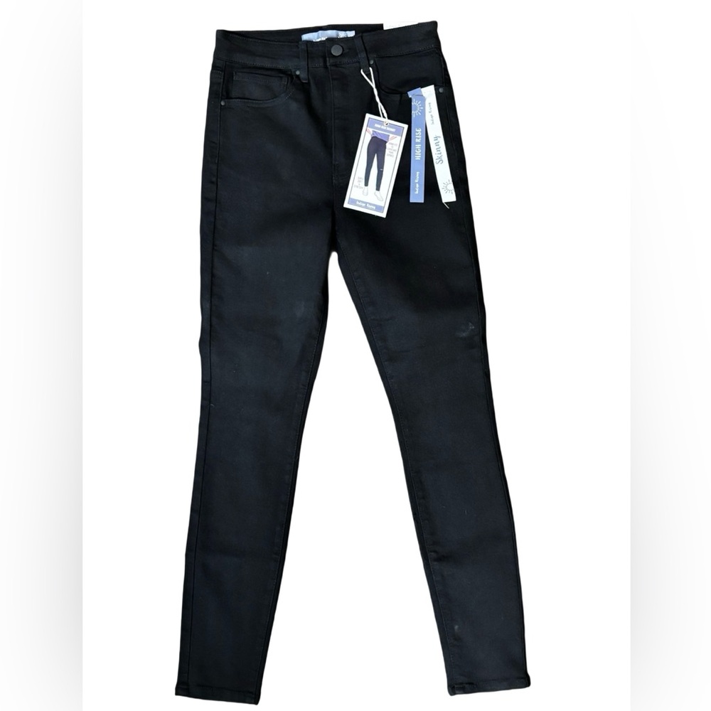 Indigo Rising Black High Rise Skinny Jeans 5/27